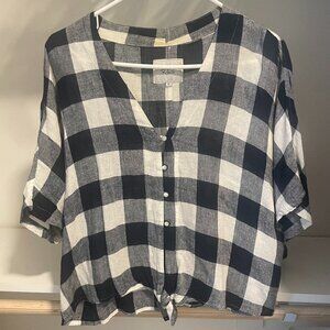 Rails Gingham Black Top